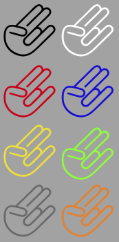 Aufkleber Shocker Hand